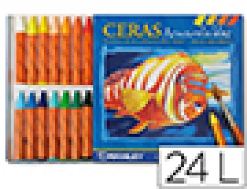 Lapis de cera manley aquarelveis c/24 sortidos , Manley , 52371 , 8414326004246